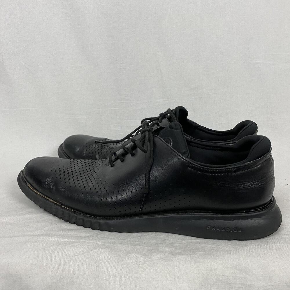 Cole Haan 2.ZERØGRAND Laser Wingtip Oxford Shoes Mens 13 Black Leather C23832 - Picture 5 of 12